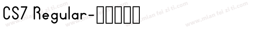 CS7 Regular字体转换